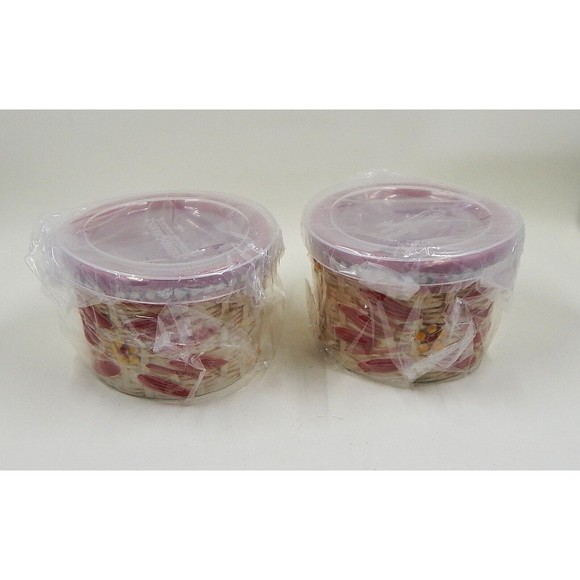 Temp-tations by Tara Old World Basket Weave Red Round Ramekins 6 oz Set of 2 - Picture 9 of 9